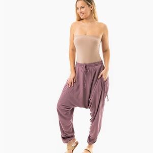 Solid Savannah Harem Pants, lavender color, small